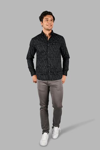 Black Striped Shirt Tim Paris