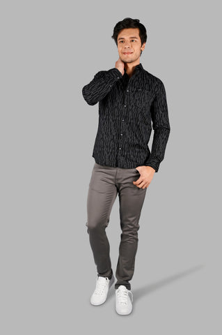 Black Striped Shirt Tim Paris
