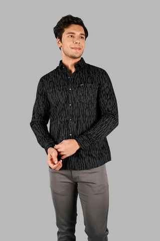 Black Striped Shirt Tim Paris