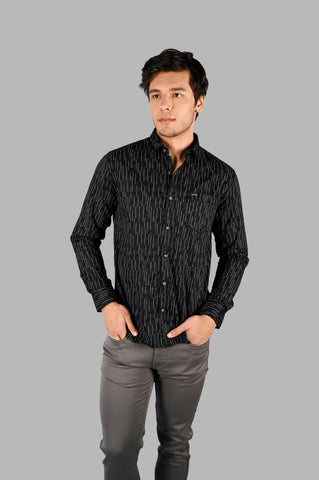 Black Striped Shirt Tim Paris