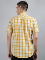 Lemon Yellow Classic Checks Shirt