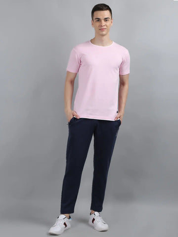 Pink Textured Knitted T-Shirt Tim Paris