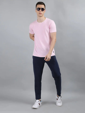 Pink Textured Knitted T-Shirt Tim Paris