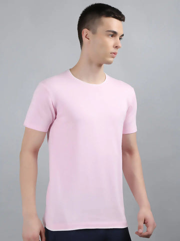 Pink Textured Knitted T-Shirt Tim Paris