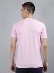 Pink Textured Knitted T-Shirt
