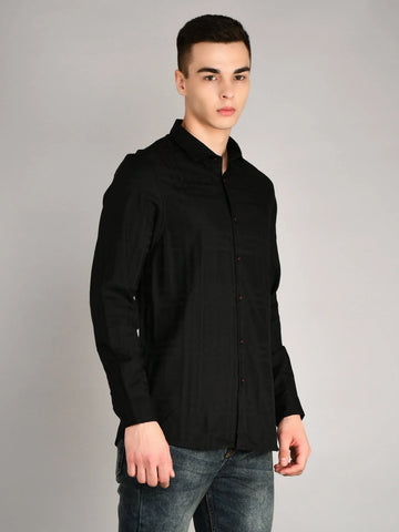 Black Striped Regular Fit Shirt TIM PARIS