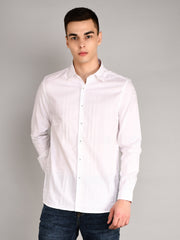 White Striped Regular Fit Shirt