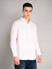White Striped Regular Fit Shirt