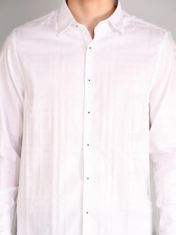 White Striped Regular Fit Shirt TIM PARIS