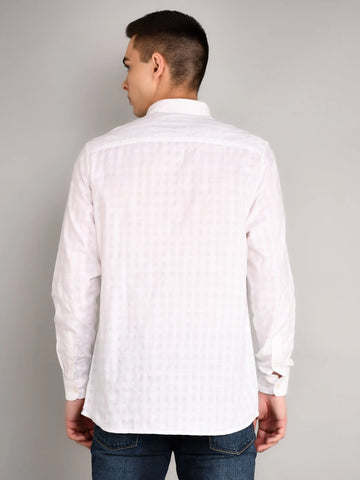 White Sand Striped Regular Fit Shirt TIM PARIS