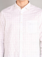 White Sand Striped Regular Fit Shirt