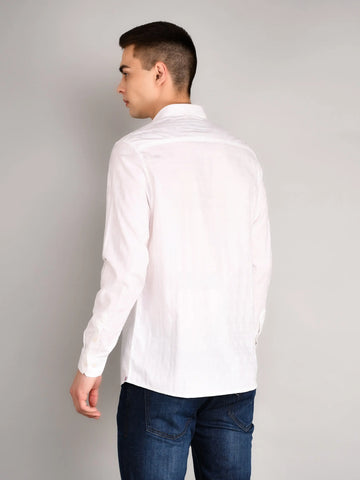White Sand Striped Regular Fit Shirt TIM PARIS