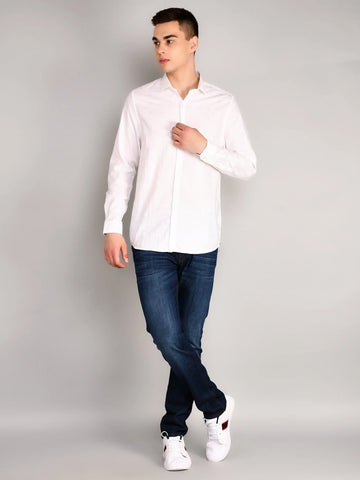 White Sand Striped Regular Fit Shirt TIM PARIS