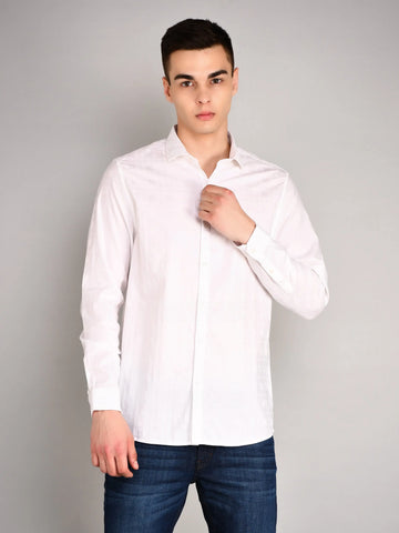 White Sand Striped Regular Fit Shirt TIM PARIS