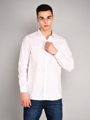 White Sand Striped Regular Fit Shirt