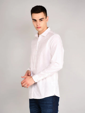 White Sand Striped Regular Fit Shirt TIM PARIS
