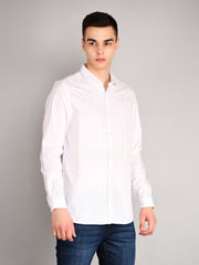 White Sand Striped Regular Fit Shirt