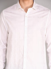White Sand Striped Regular Fit Shirt