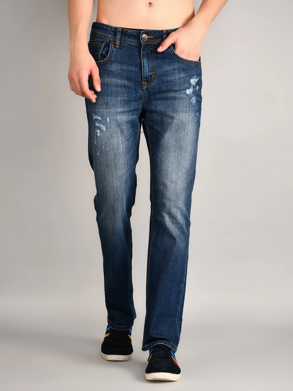 Dark Indigo Logan Straight Fit Jeans Tim Paris