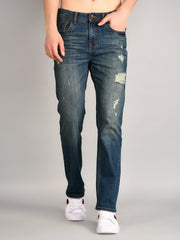 Medium Indigo Logan Straight Fit Jeans