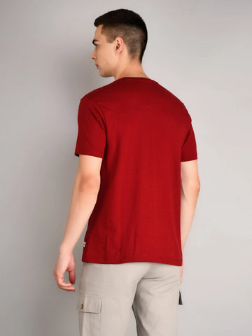 Traverse Maroon Graphic Print T-Shirt Tim Paris