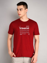 Traverse Maroon Graphic Print T-Shirt