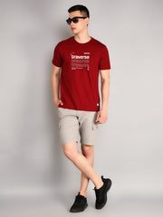 Traverse Maroon Graphic Print T-Shirt