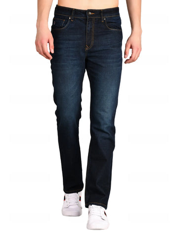 Navy Logan Straight Fit Denim Jeans Tim Paris
