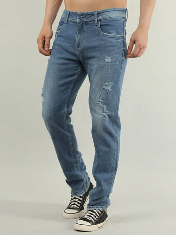 Tint Indigo Ferdinand Slim Tapered Fit Jeans Tim Paris