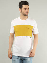 Olive Striped Regular Fit T-Shirt