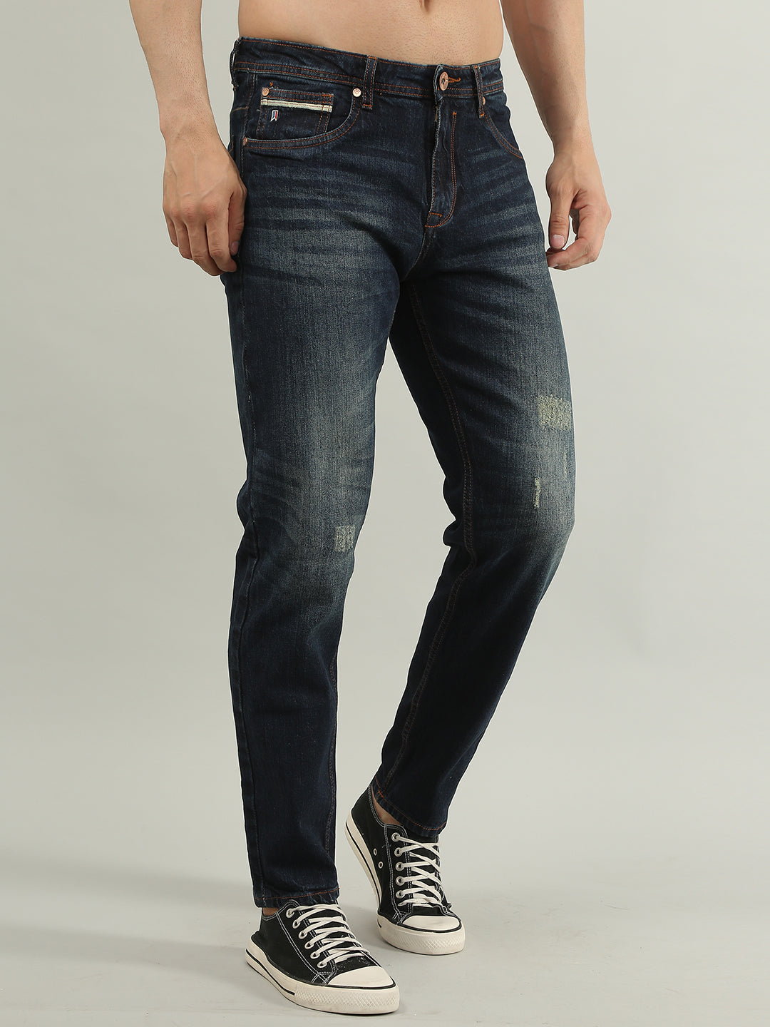 Medium Enzyme Wash Ferdinand Slim Tapered Fit Jeans