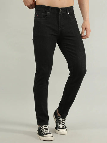 Black Ferdinand Slim Tapered Fit Jeans Tim Paris