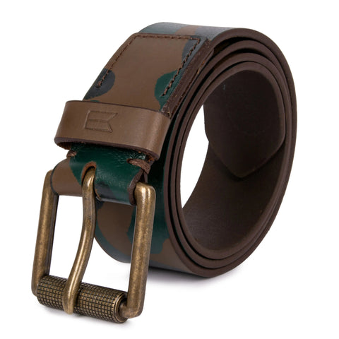 Genuine Brown & Green Leather Belt for men Tim Paris