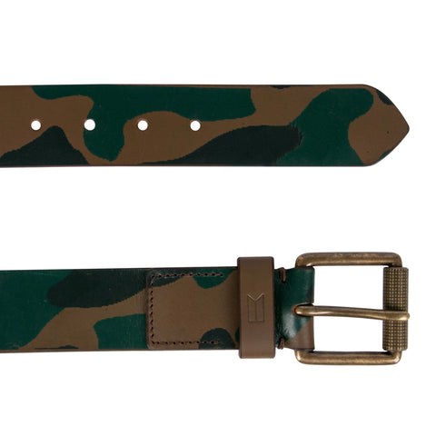 Genuine Brown & Green Leather Belt for men Tim Paris