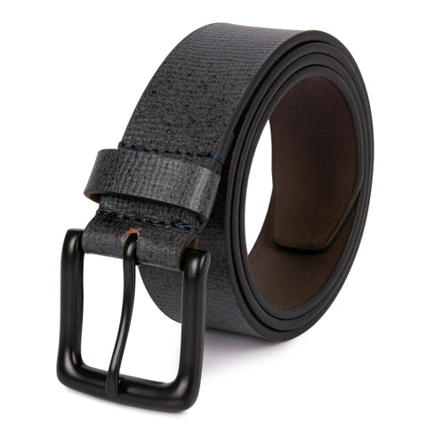 Grey Textured Leather Belt for men Tim Paris