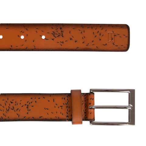 Tan Textured Leather Belt for men Tim Paris