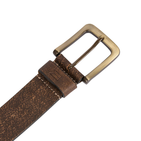 Solid Brown Textured Leather Belt for men Tim Paris