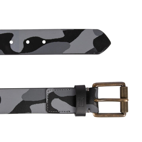 Genuine Black & Grey Leather Belt for men Tim Paris