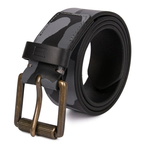 Genuine Black & Grey Leather Belt for men Tim Paris