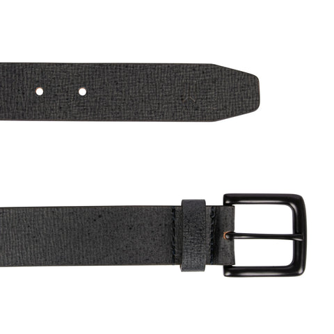Genuine Black Textured Leather Belt for men Tim Paris