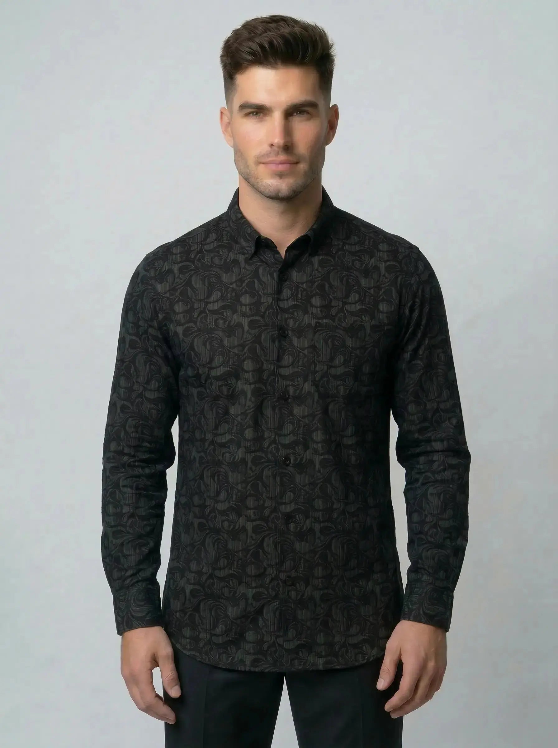 GREEN PRINT SHIRT Tim Paris