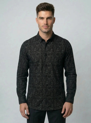 GREEN PRINT SHIRT Tim Paris