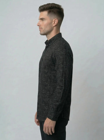 GREEN PRINT SHIRT Tim Paris