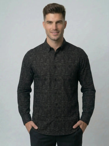 GREEN PRINT SHIRT Tim Paris