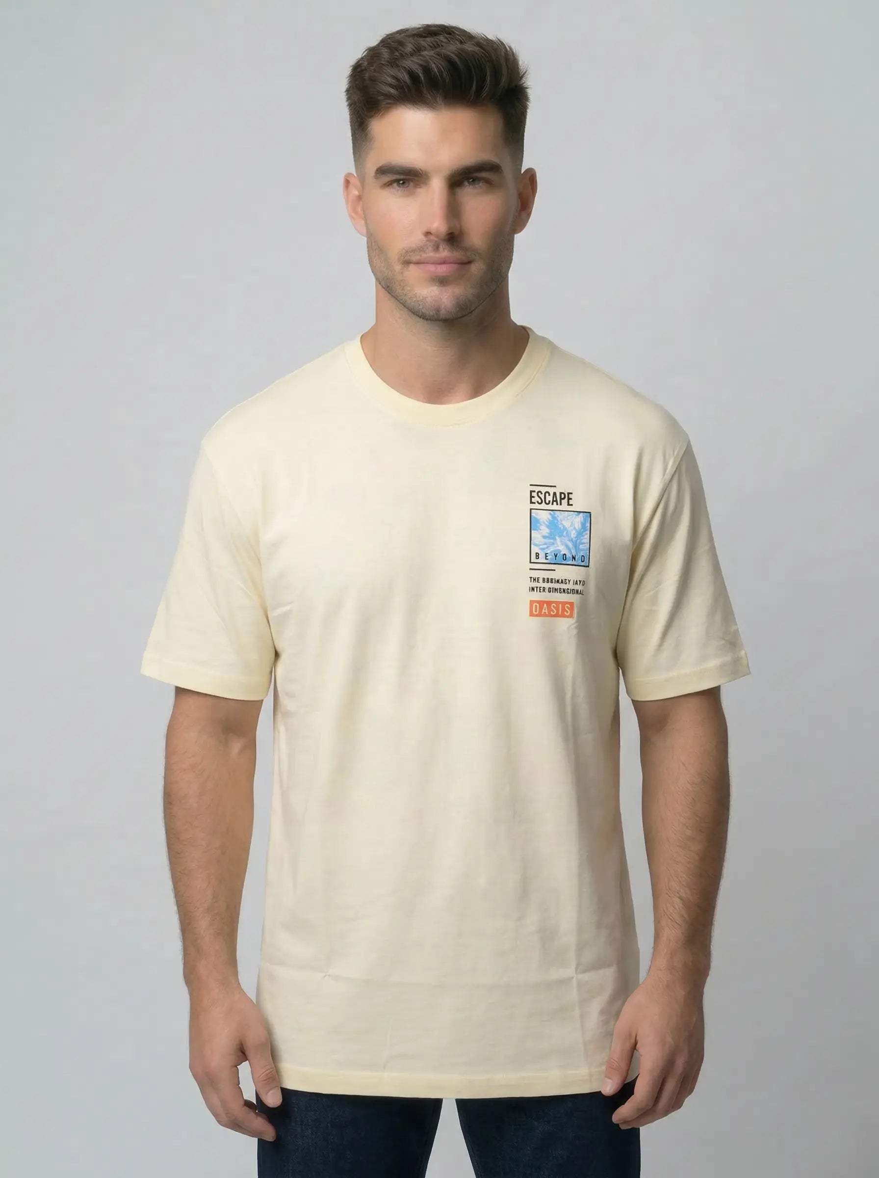 EGRET ROUND NECK PRINT T-SHIRT Tim Paris
