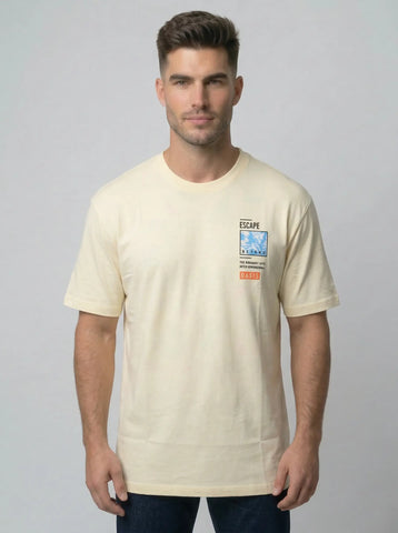 EGRET ROUND NECK PRINT T-SHIRT Tim Paris