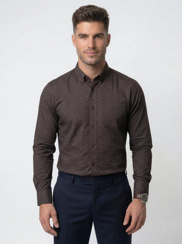 PURPLE PRINT SHIRT Tim Paris