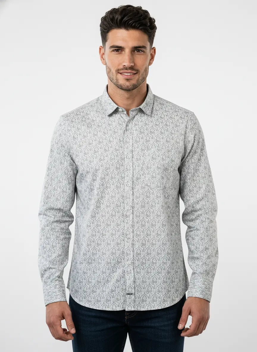 Blue Print Shirt Tim Paris