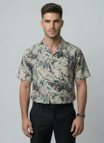 GREEN PRINTED SHIRT Tim Paris