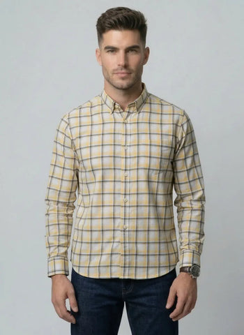 YELLOW CHECKS SHIRT Tim Paris